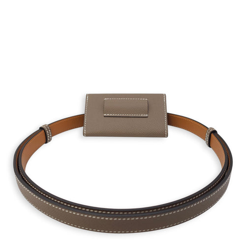Kelly Pocket 18 Etoupe Belt in Epsom, Palladium hardware