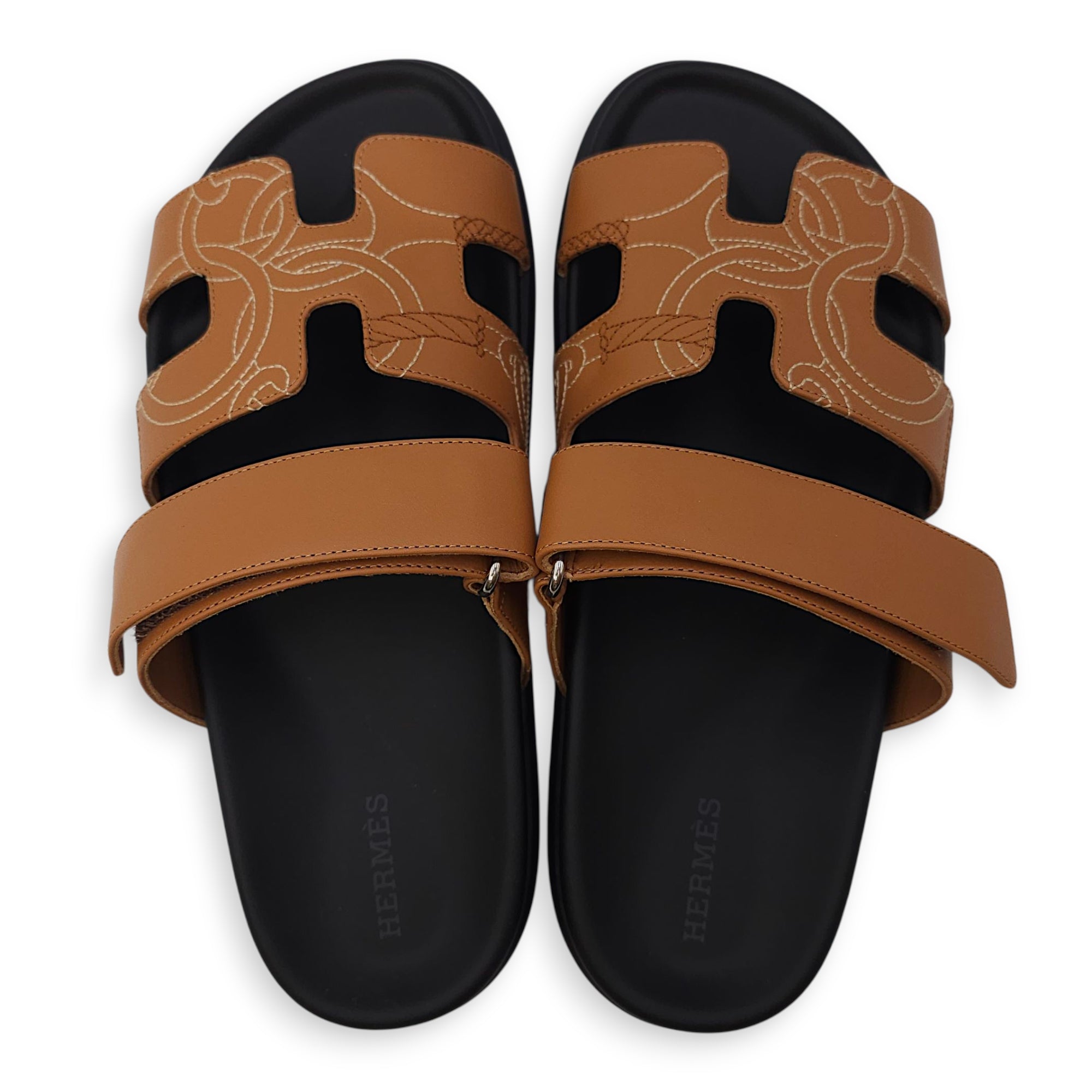 Chypre Brode 38 Naturel Sandals in Calfskin