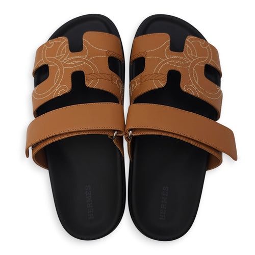 Chypre Brode 38 Naturel Sandals in Calfskin