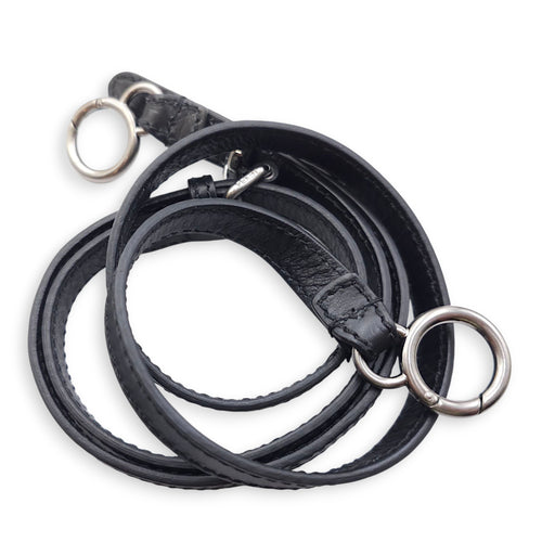 Peekaboo with Leapord Print Medium Black Shoulder Bag in Calfskin, Gold hardware