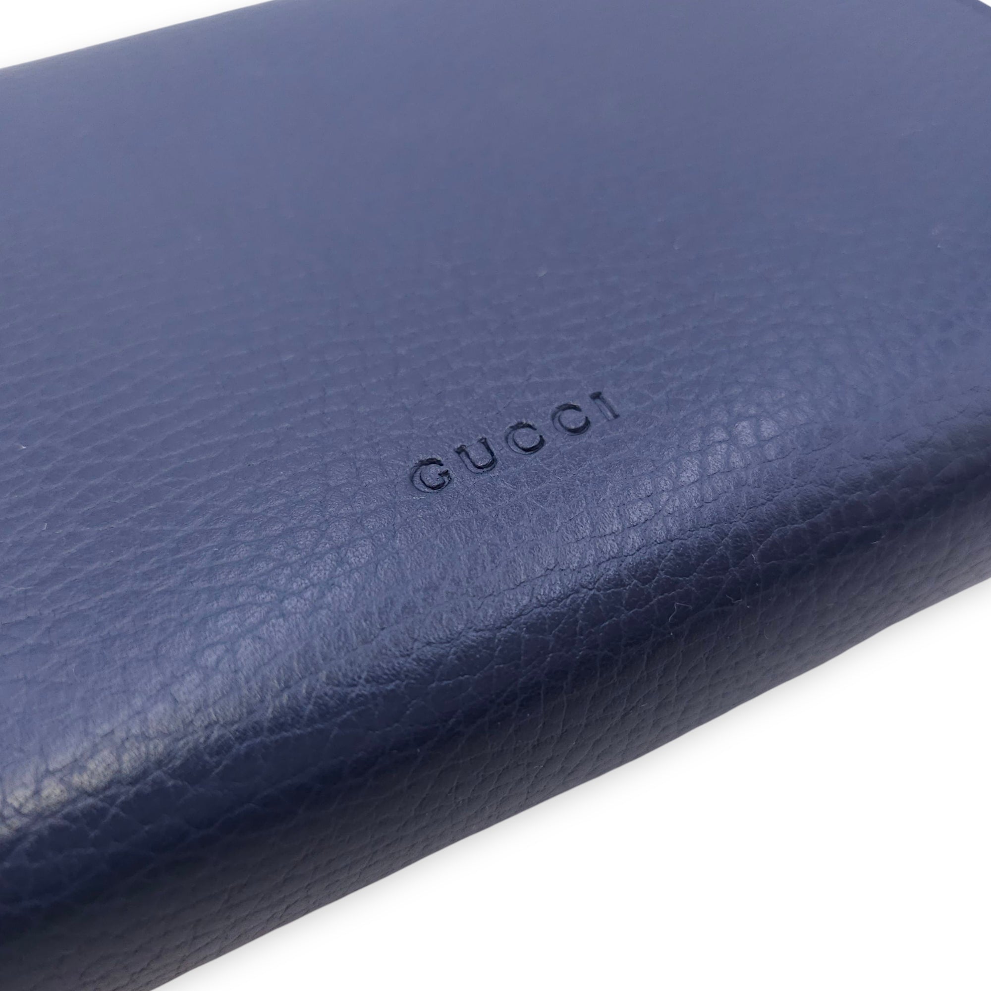 Dionysus Blue Wallet on Chain in Calfskin, Silver hardware