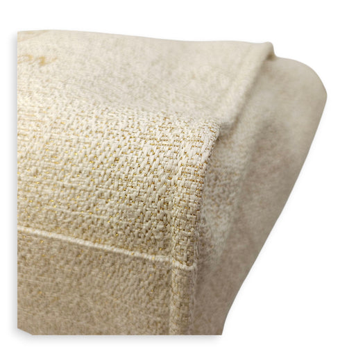 Deauville Large Cream/Beige Tote Bag in Tweed, Gold hardware
