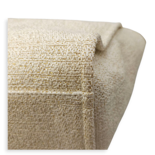 Deauville Large Cream/Beige Tote Bag in Tweed, Gold hardware