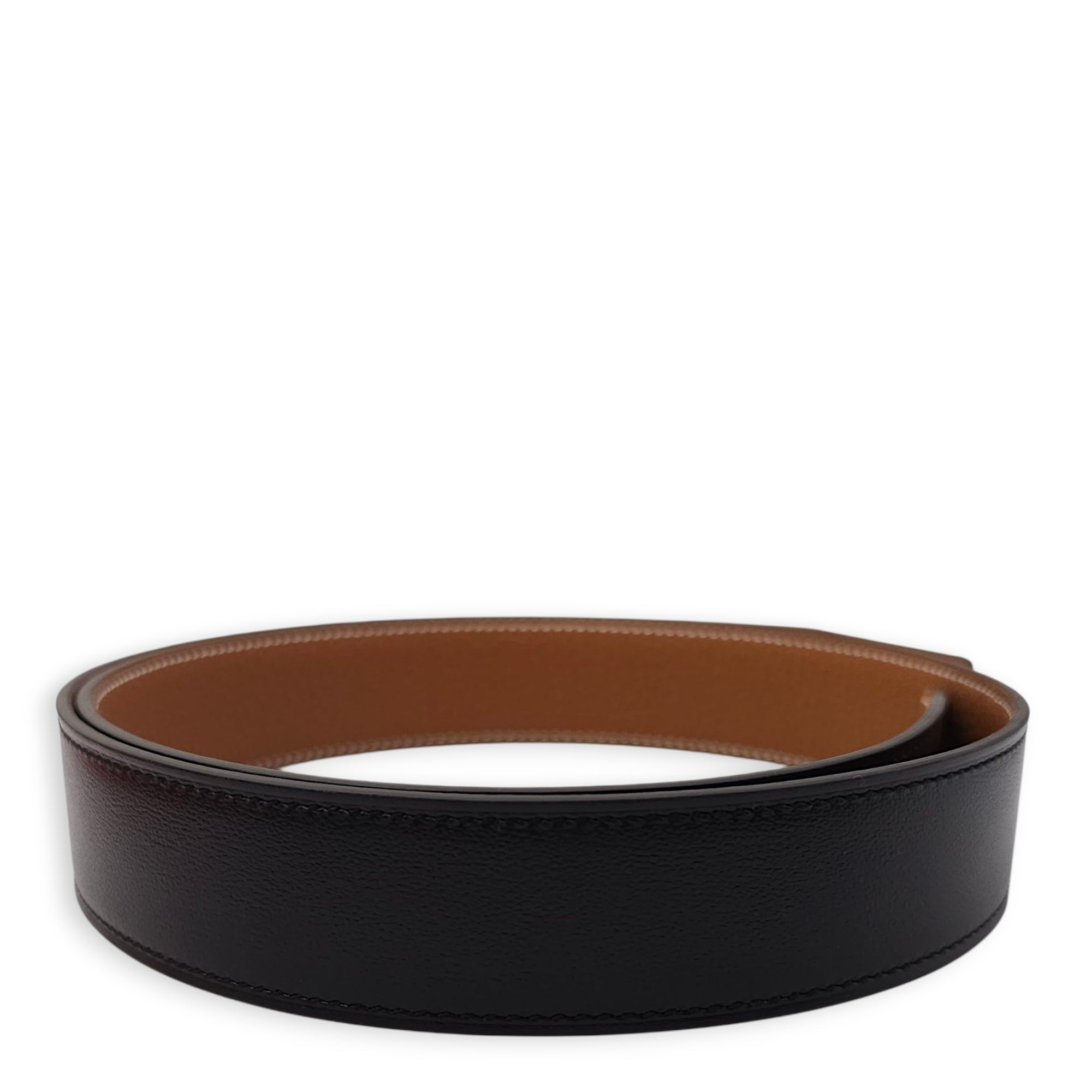 H 32mm x 85cm Gold/Noir Belt Kit in Togo/Box, Palladium hardware