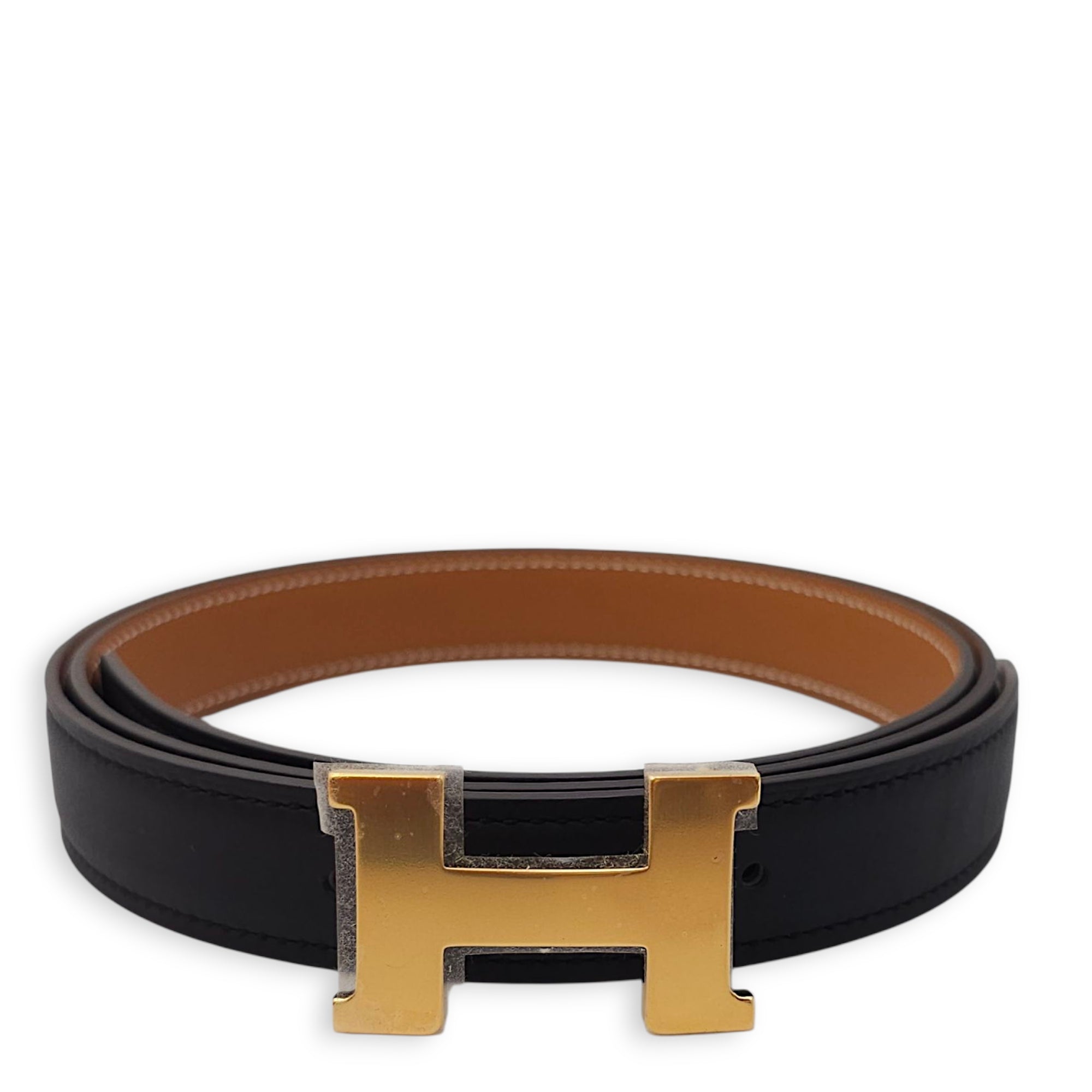 Constance H 24cm x 95cm Gold/Black Belt Kit in Epsom/Swift, Gold hardware