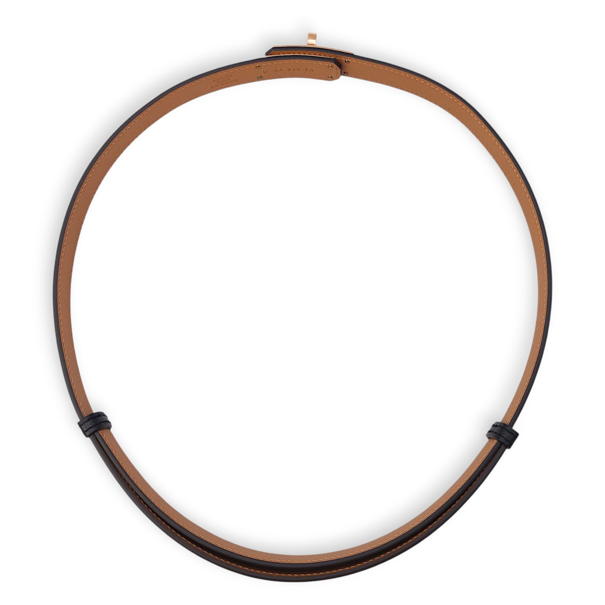 Kelly 18 Black Belt in Epsom, Rose Gold hardware