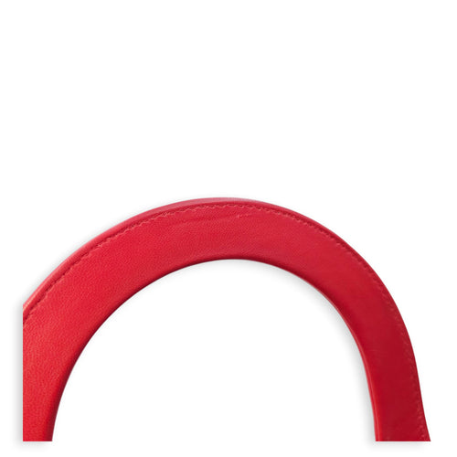 Lady Dior Medium Red Shoulder Bag in Lambskin, Gold hardware