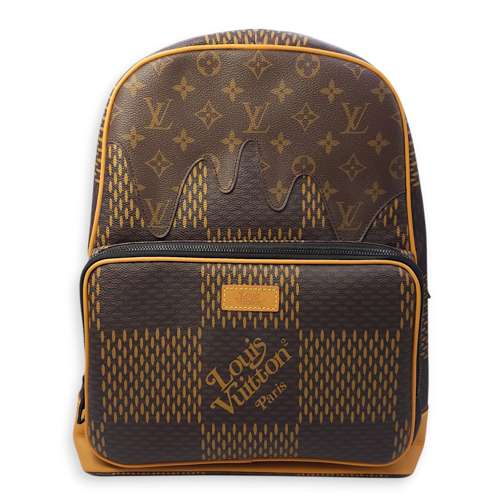 Nigo Campus Brown Backpack in Canvas, Gunmetal hardware