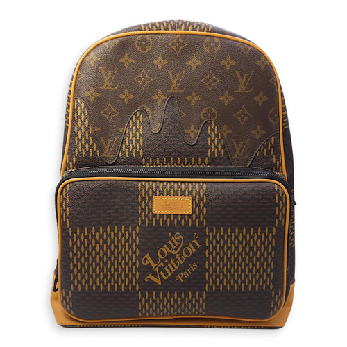 Nigo Campus Brown Backpack in Canvas, Gunmetal hardware