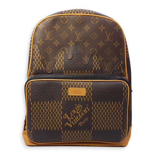 Nigo Campus Brown Backpack in Canvas Gunmetal hardware CL2511-16687 1