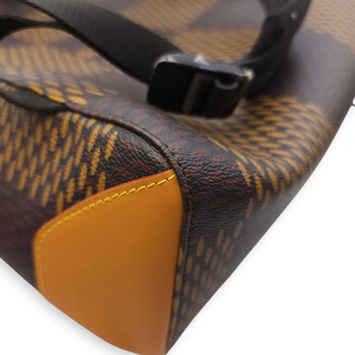 Nigo Campus Brown Backpack in Canvas, Gunmetal hardware