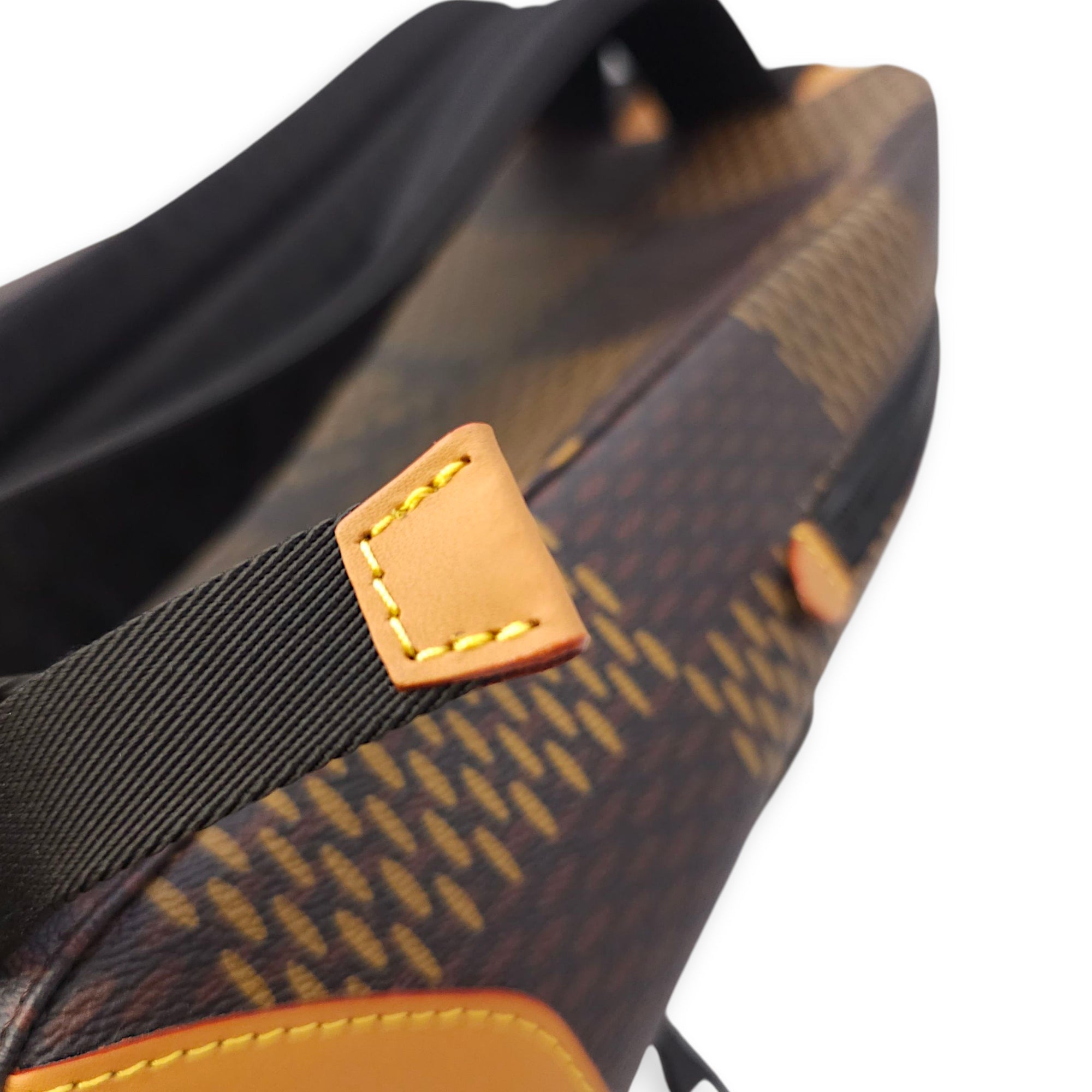 Nigo Campus Brown Backpack in Canvas Gunmetal hardware CL2511-16687 8