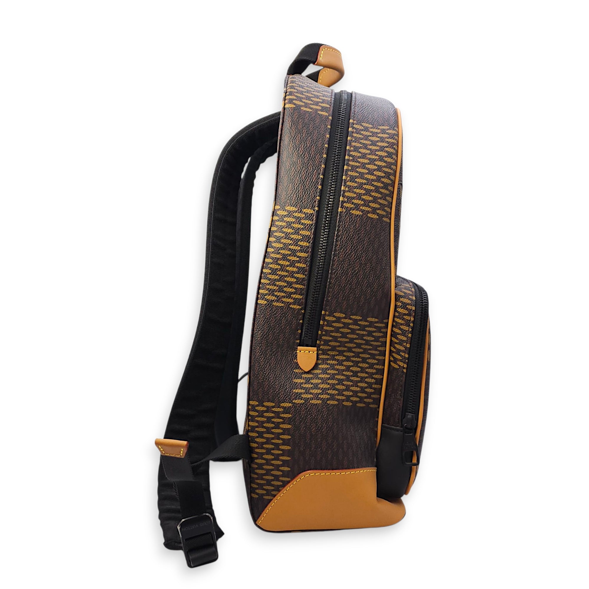 Nigo Campus Brown Backpack in Canvas, Gunmetal hardware