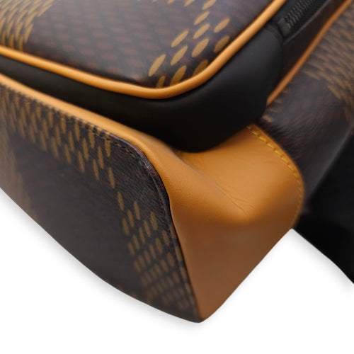 Nigo Campus Brown Backpack in Canvas, Gunmetal hardware