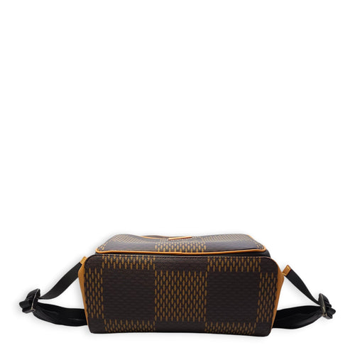 Nigo Campus Brown Backpack in Canvas Gunmetal hardware CL2511-16687 14