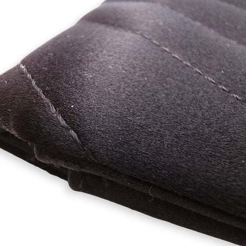 CC Black Clutch in Satin, Pearls/Beads hardware