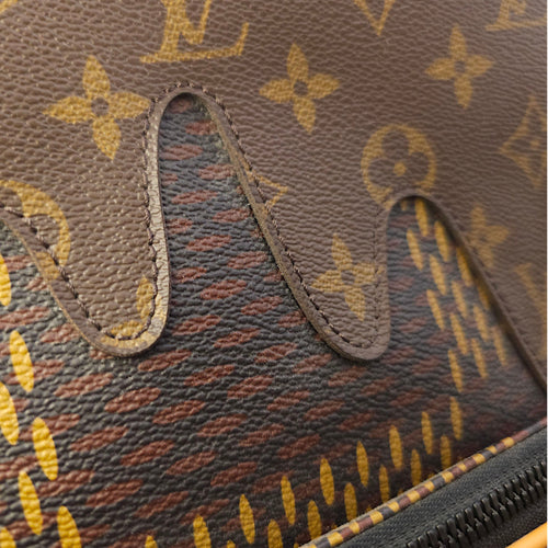 Nigo Campus Brown Backpack in Canvas, Gunmetal hardware