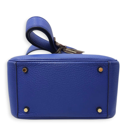 Lindy Mini Blue Royal in Clemence, Gold hardware
