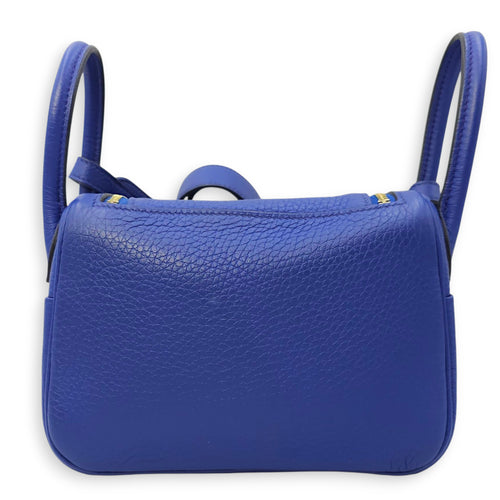 Lindy Mini Blue Royal in Clemence, Gold hardware
