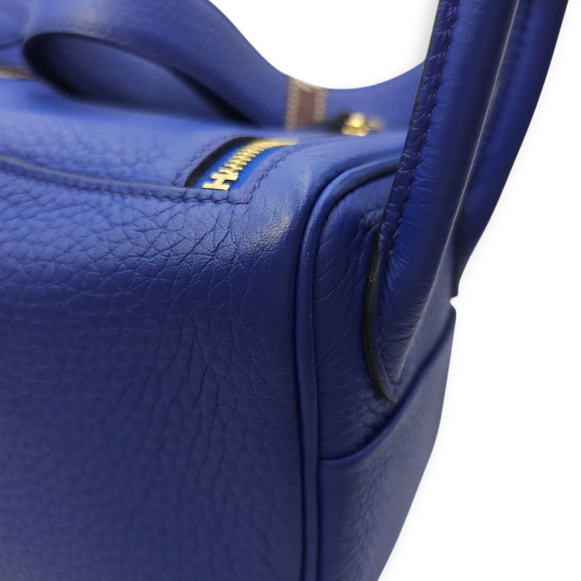Lindy Mini Blue Royal in Clemence, Gold hardware