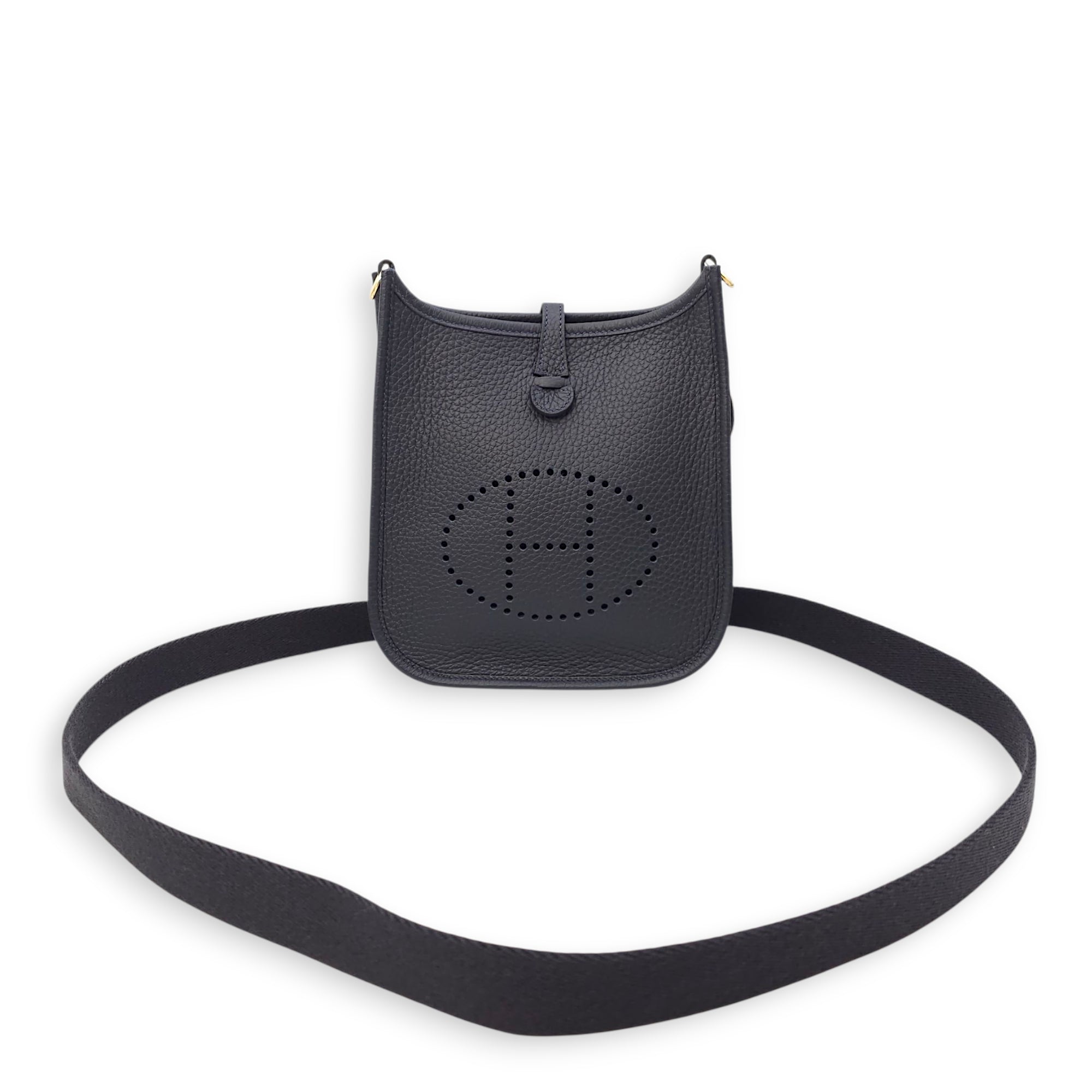 Evelyne Mini Caban in Clemence, Gold hardware