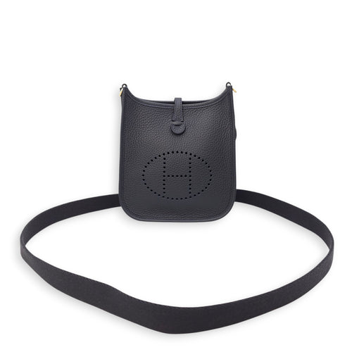 Evelyne Mini Caban in Clemence, Gold hardware