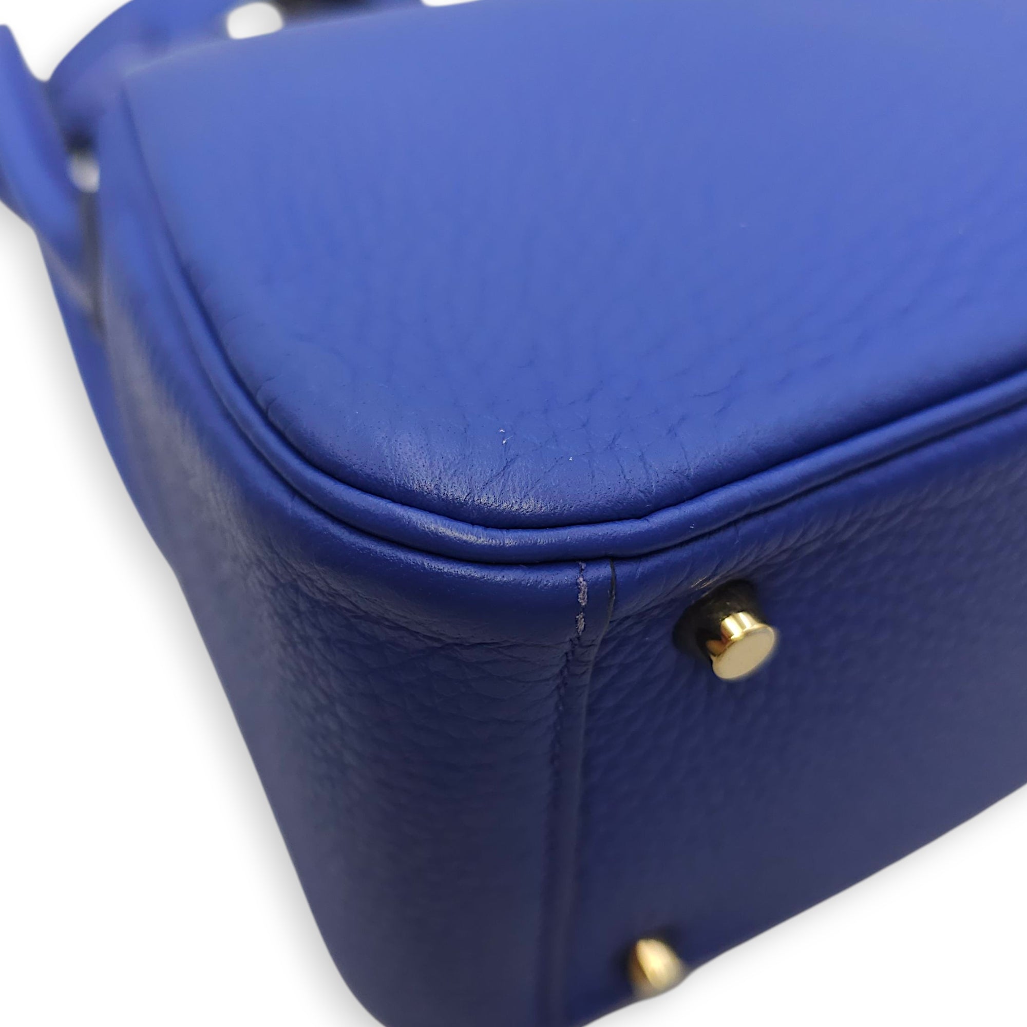 Lindy Mini Blue Royal in Clemence, Gold hardware