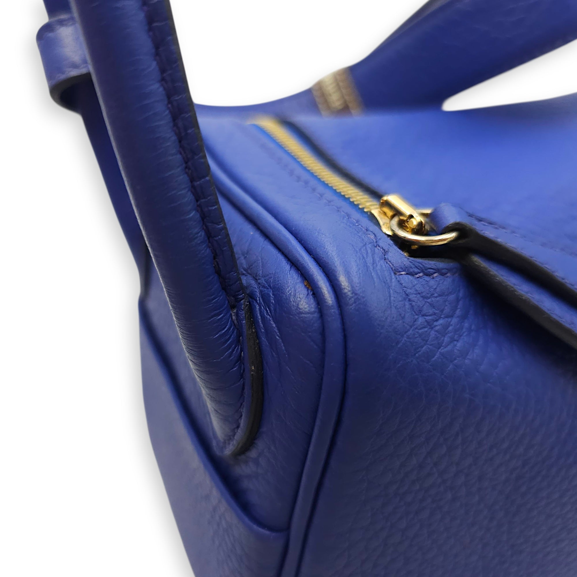 Lindy Mini Blue Royal in Clemence, Gold hardware