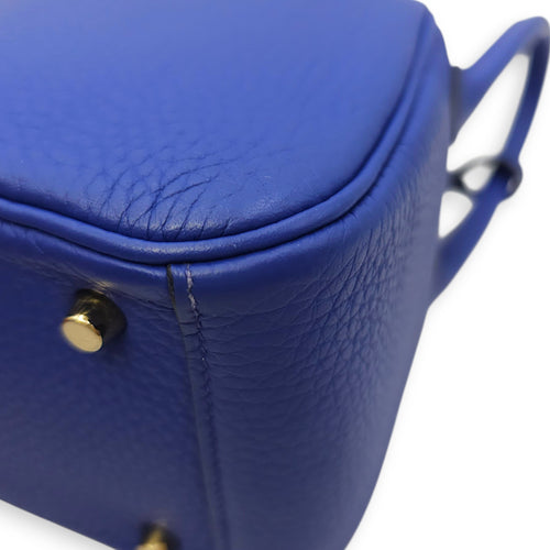 Lindy Mini Blue Royal in Clemence, Gold hardware