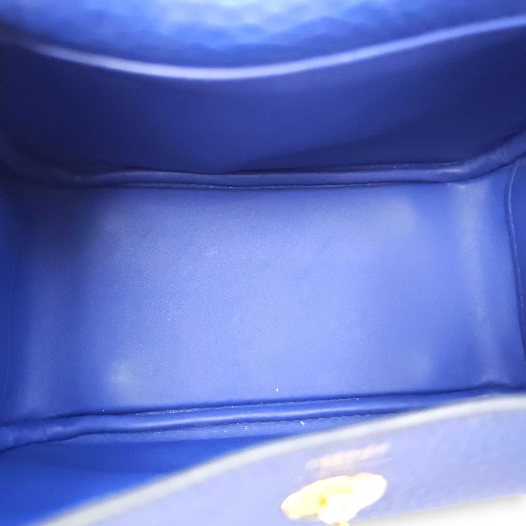 Lindy Mini Blue Royal in Clemence, Gold hardware