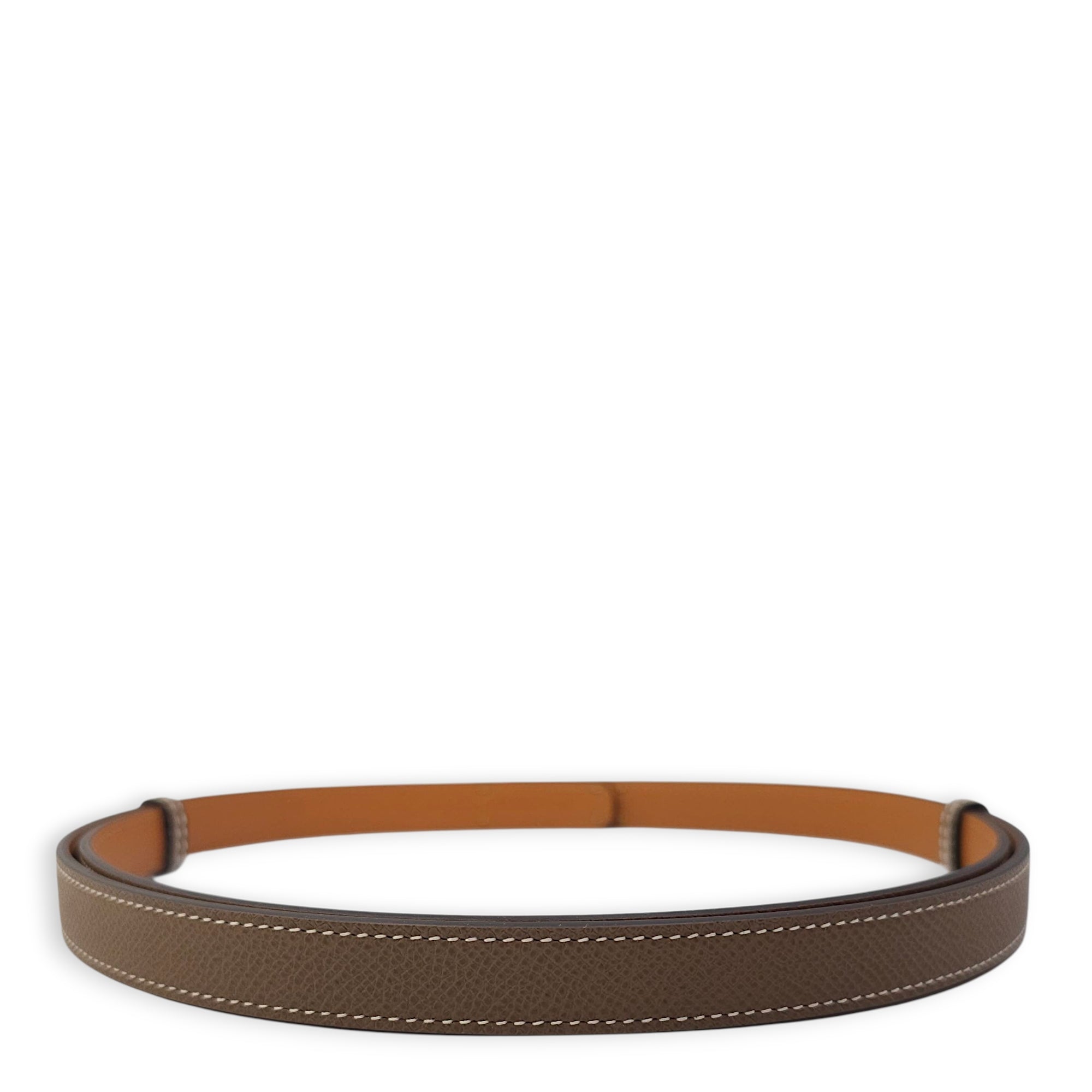 Kelly 18 Etoupe Belt in Epsom, Rose Gold hardware