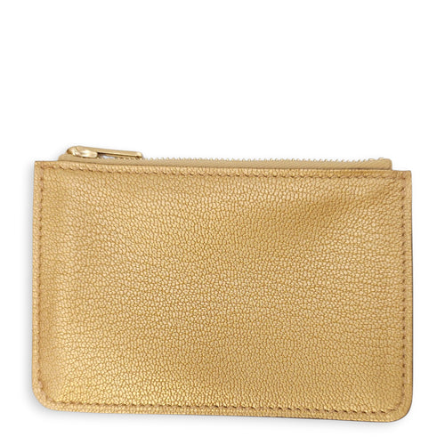 Constance Slim Dore Wallet in Chevre Chamkilight, Gold hardware