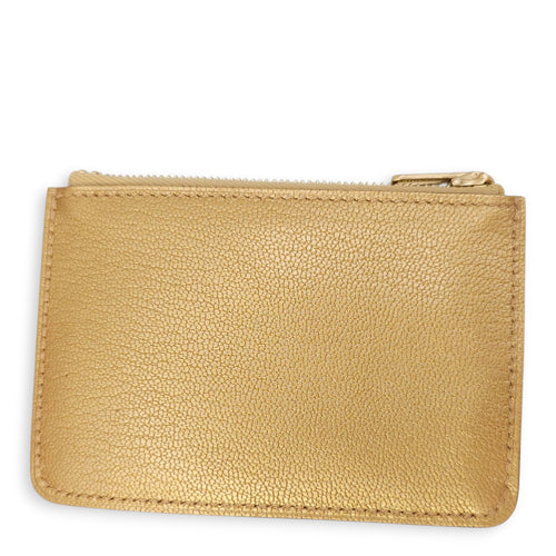 Constance Slim Dore Wallet in Chevre Chamkilight, Gold hardware