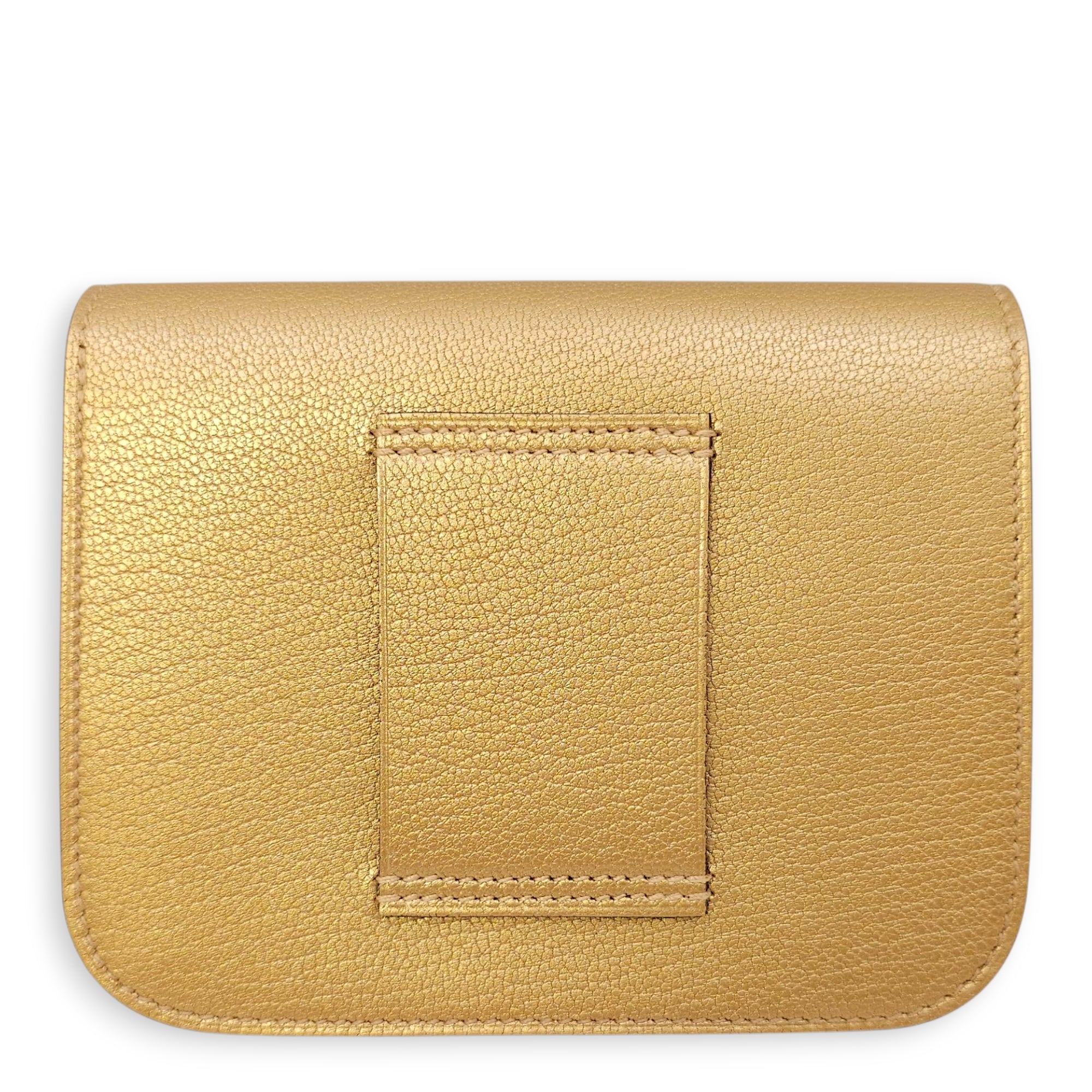 Constance Slim Dore Wallet in Chevre Chamkilight, Gold hardware
