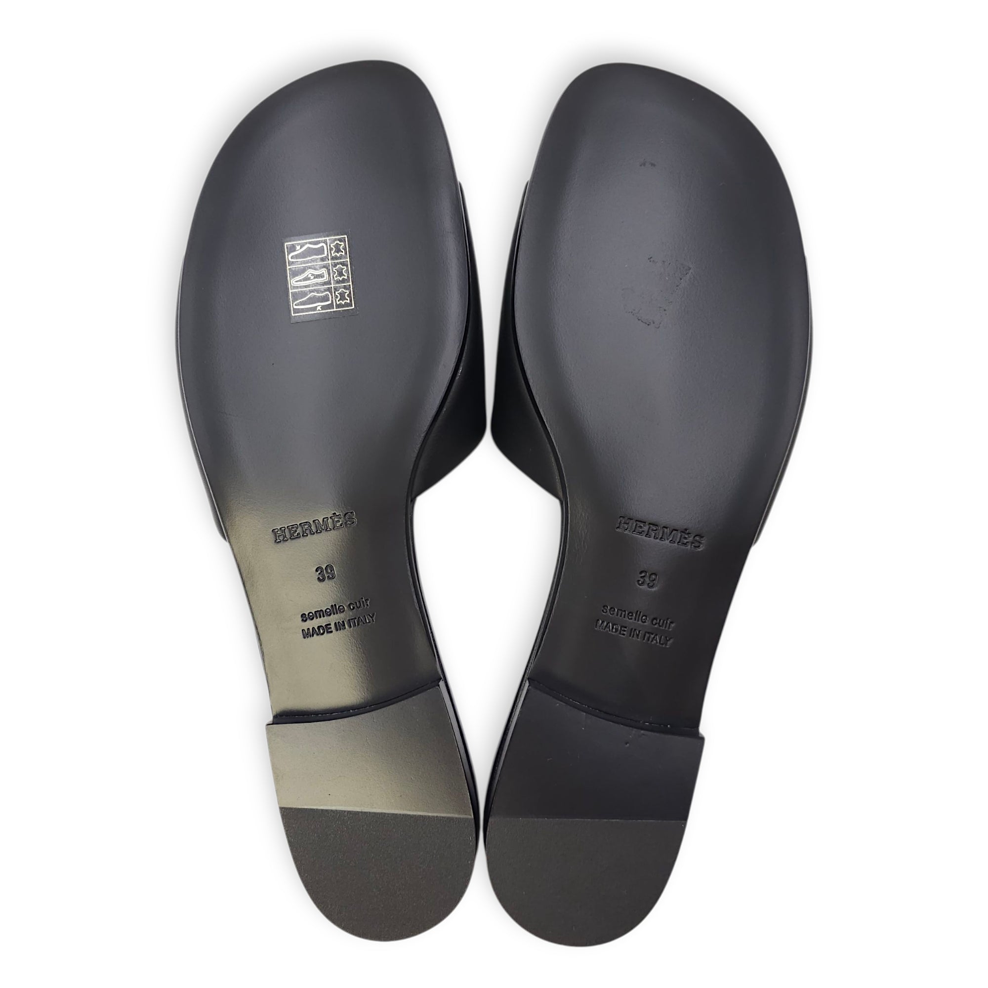 Dune 39 Black Sandals in Calfskin, Palladium hardware