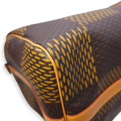 Nigo Keepall Bandouliere 50cm Brown Monogram Shoulder Bag in Canvas, Gunmetal hardware