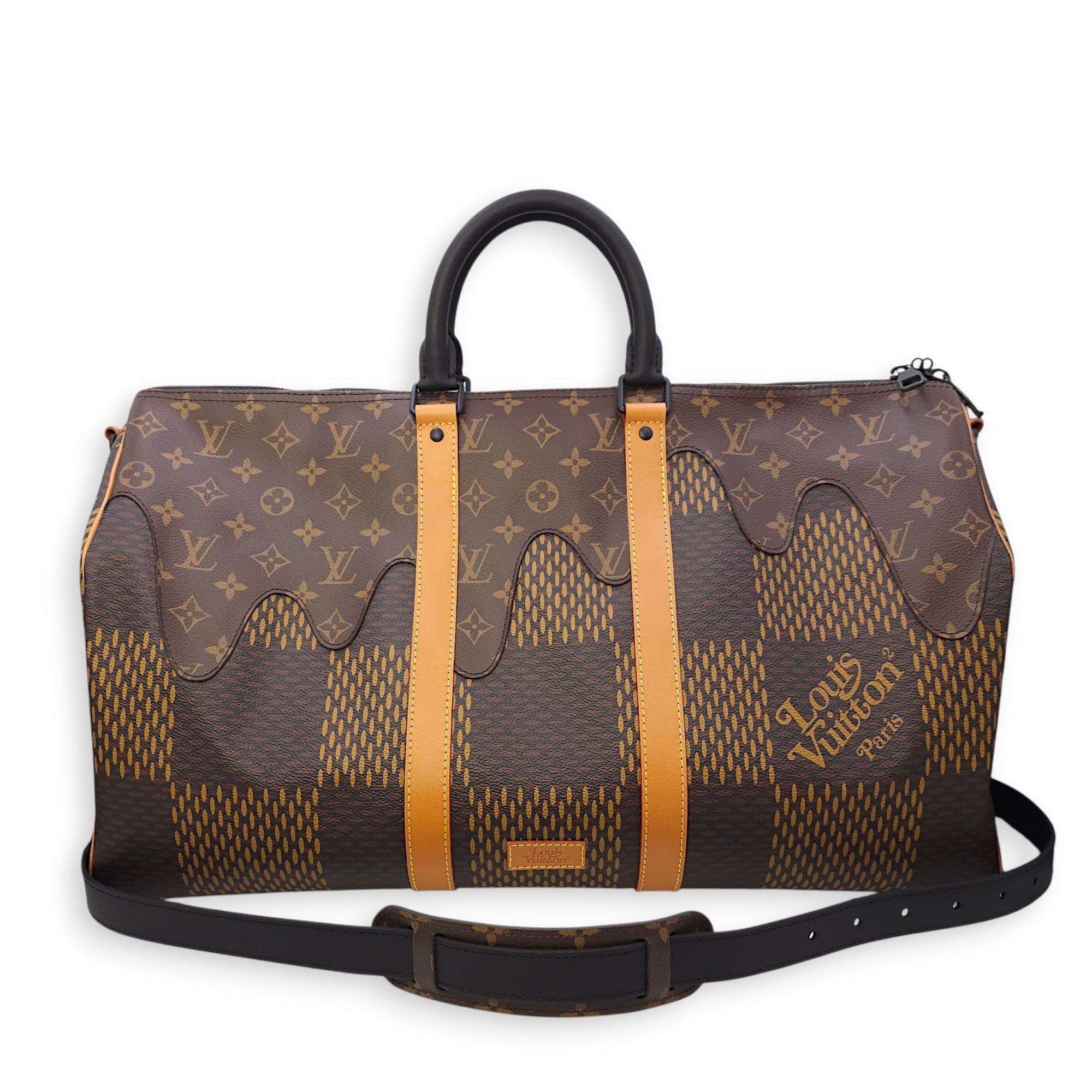 Nigo Keepall Bandouliere 50cm Brown Monogram  Shoulder Bag in Canvas Gunmetal hardware CL2511-16689 13