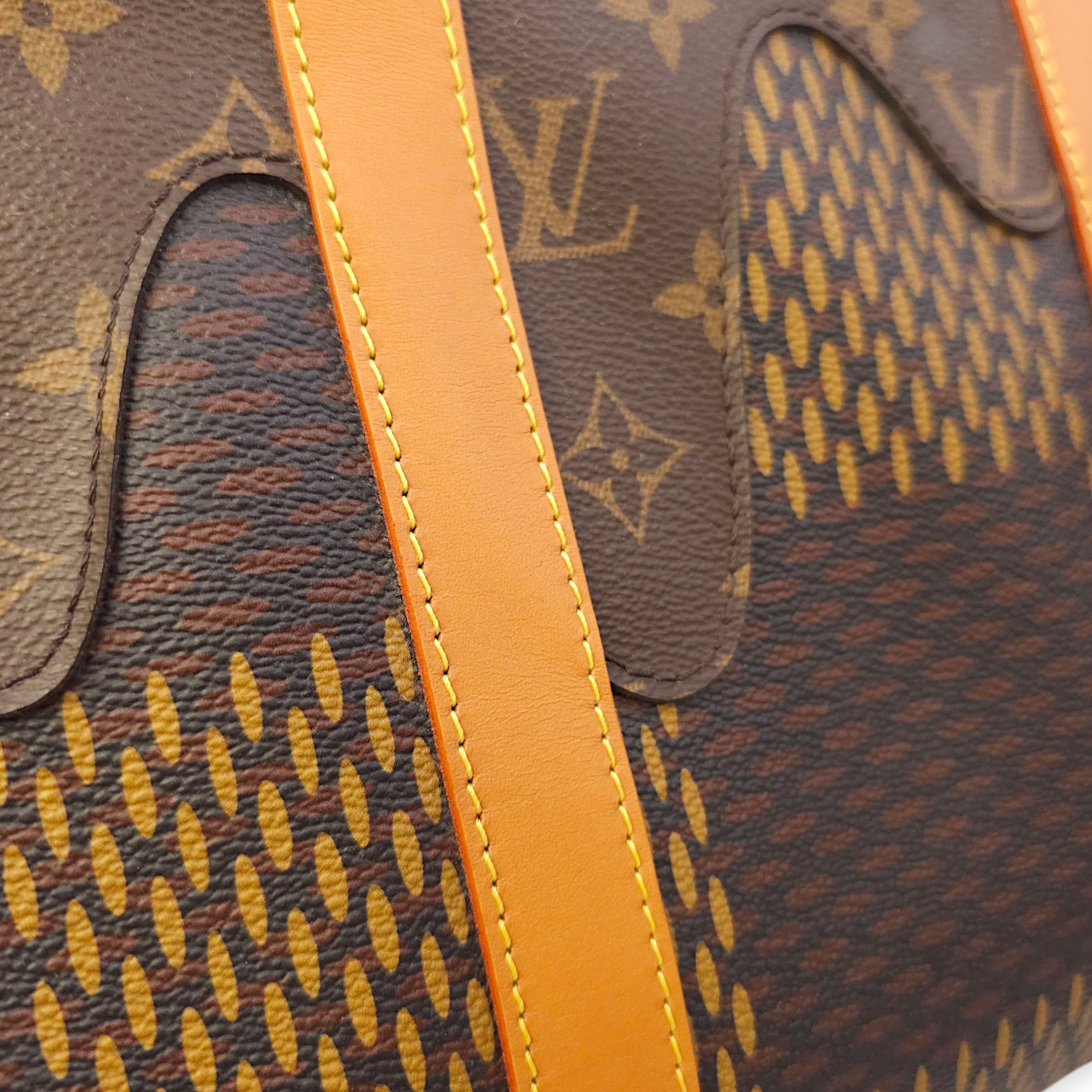 Nigo Keepall Bandouliere 50cm Brown Monogram Shoulder Bag in Canvas, Gunmetal hardware