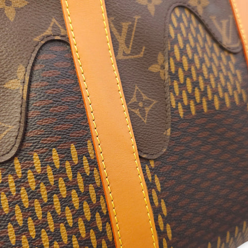 Nigo Keepall Bandouliere 50cm Brown Monogram Shoulder Bag in Canvas, Gunmetal hardware