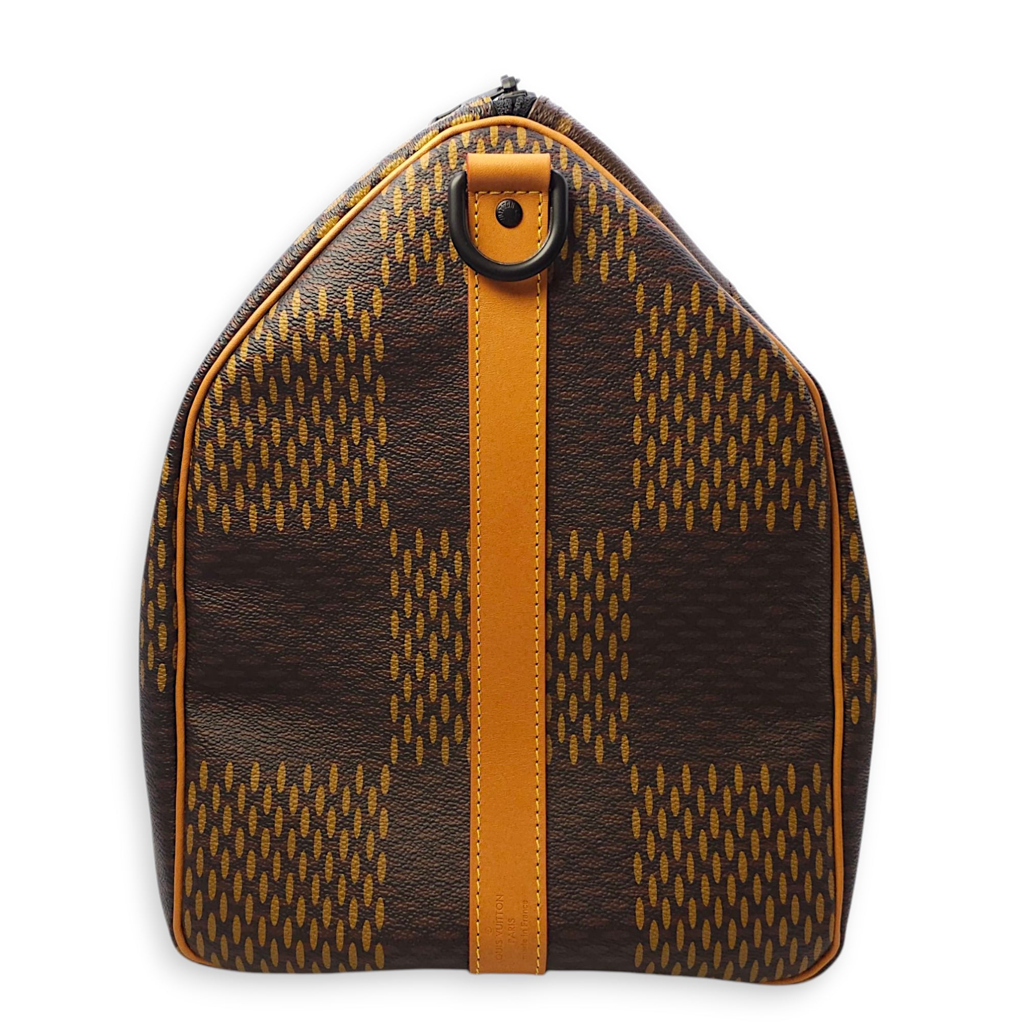 Nigo Keepall Bandouliere 50cm Brown Monogram Shoulder Bag in Canvas, Gunmetal hardware