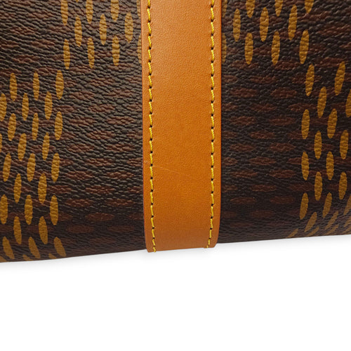 Nigo Keepall Bandouliere 50cm Brown Monogram Shoulder Bag in Canvas, Gunmetal hardware
