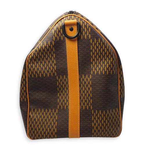 Nigo Keepall Bandouliere 50cm Brown Monogram Shoulder Bag in Canvas, Gunmetal hardware