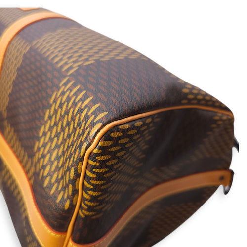 Nigo Keepall Bandouliere 50cm Brown Monogram Shoulder Bag in Canvas, Gunmetal hardware