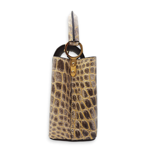 Himalaya Capucines Mini White Shoulder Bag in Shiny Niloticus Gold hardware CL2511-16723 4