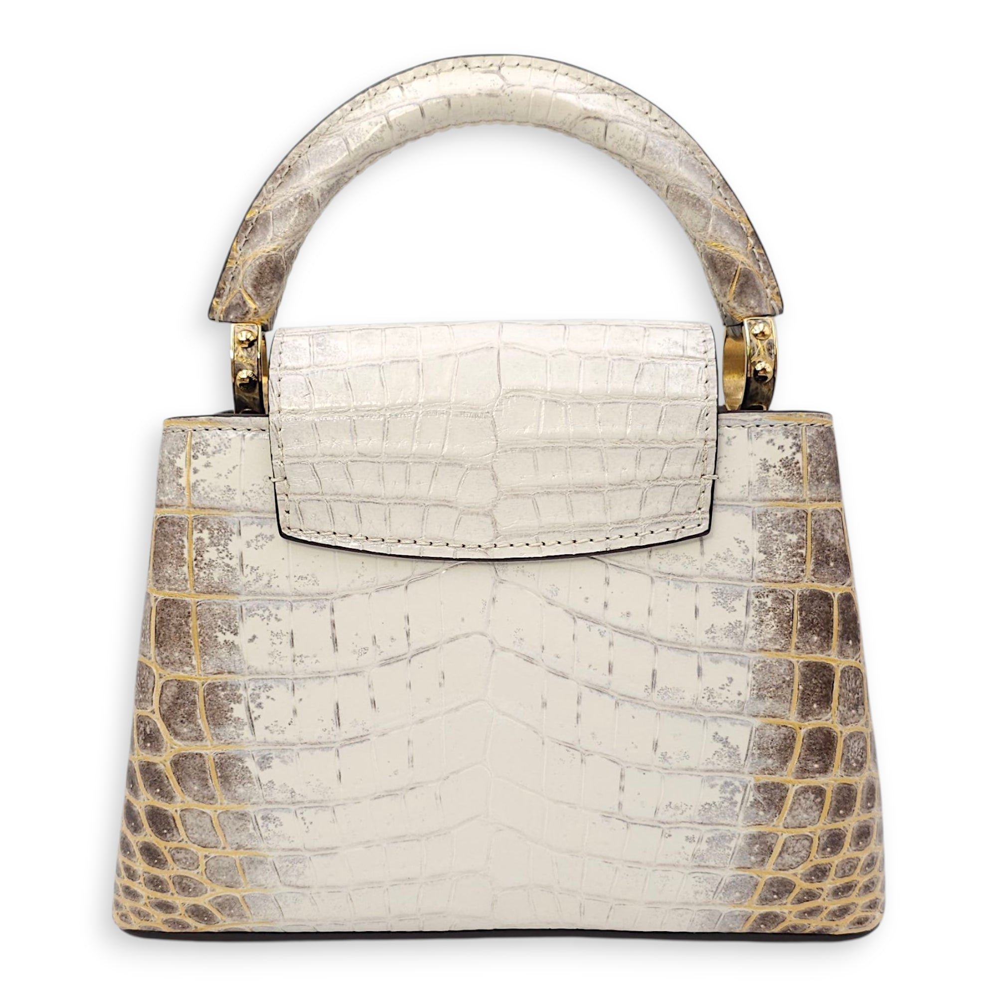 Himalaya Capucines Mini White Shoulder Bag in Shiny Niloticus Gold hardware CL2511-16723 3