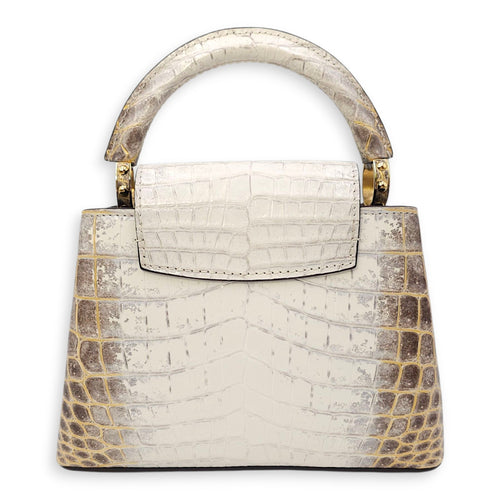 Himalaya Capucines Mini White Shoulder Bag in Shiny Niloticus Gold hardware CL2511-16723 3