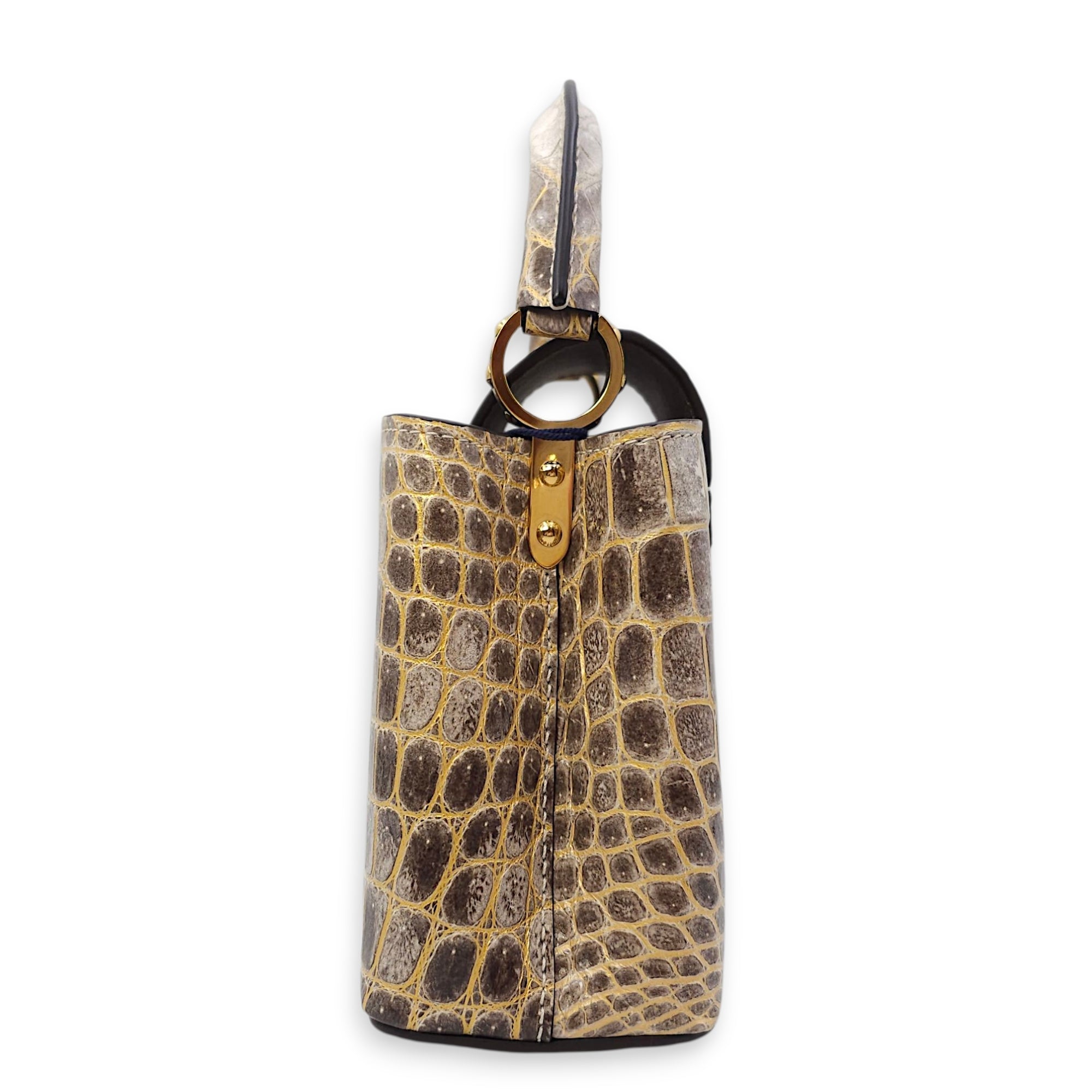 Himalaya Capucines Mini White Shoulder Bag in Shiny Niloticus Gold hardware CL2511-16723 5