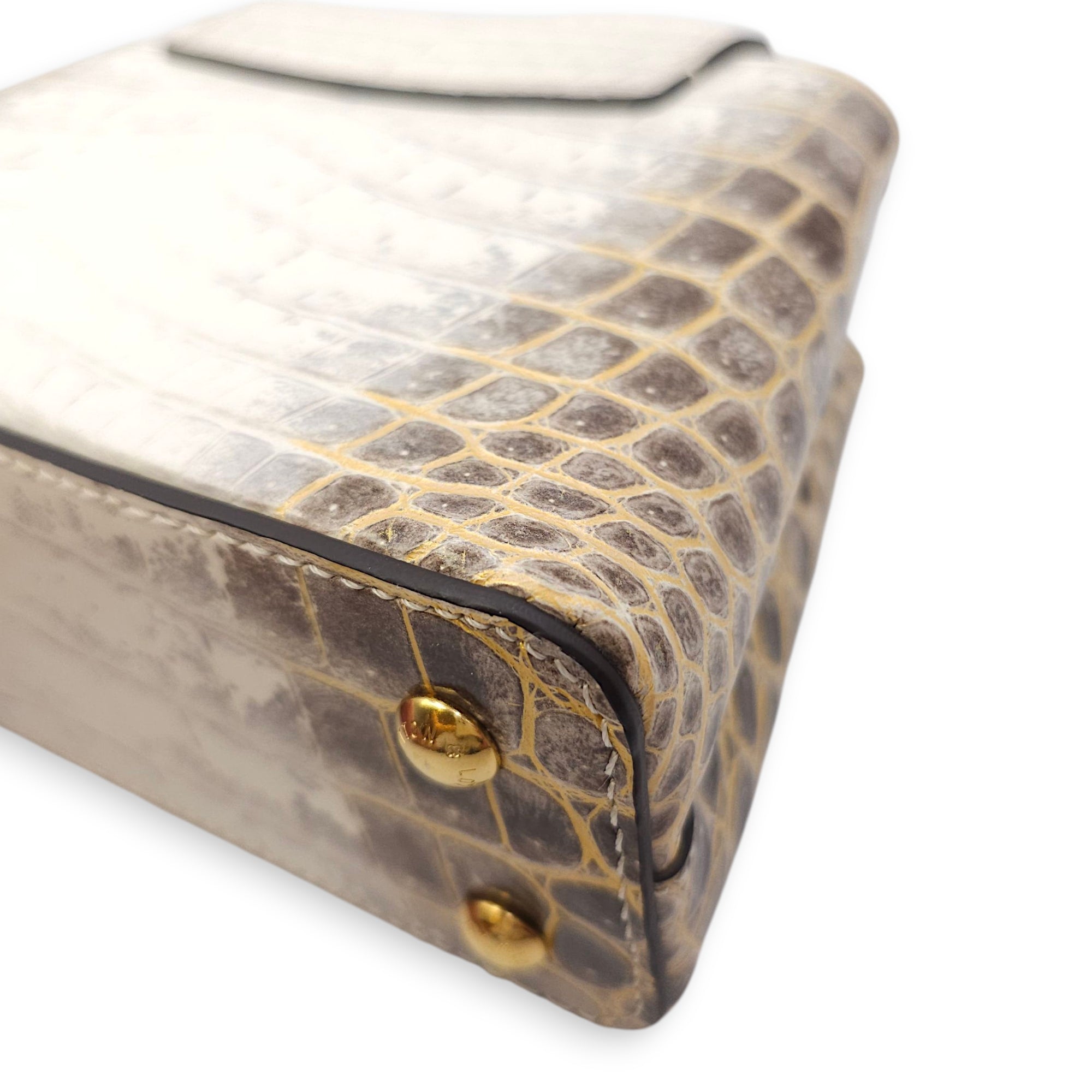 Himalaya Capucines Mini White Shoulder Bag in Shiny Niloticus Gold hardware CL2511-16723 10