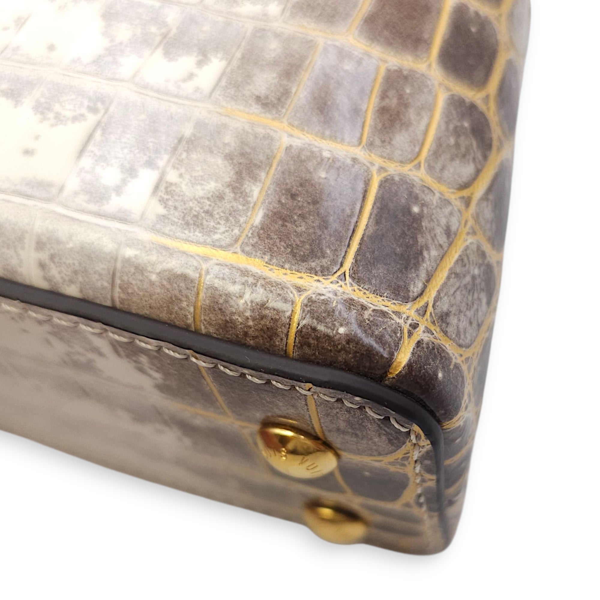 Himalaya Capucines Mini White Shoulder Bag in Shiny Niloticus Gold hardware CL2511-16723 8
