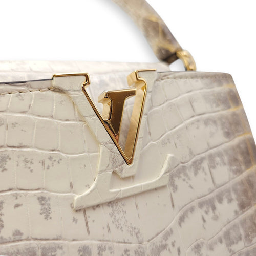 Himalaya Capucines Mini White Shoulder Bag in Shiny Niloticus Gold hardware CL2511-16723 12